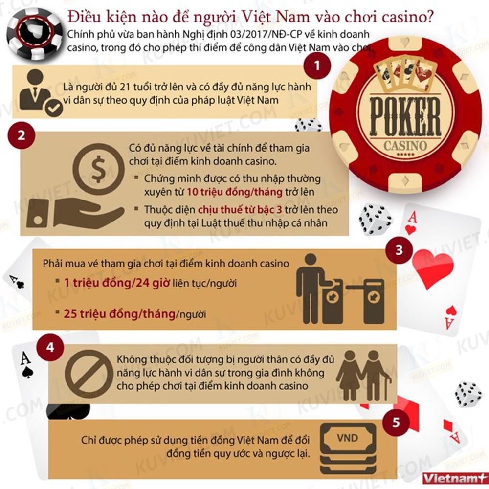 điều kiện để người việt chơi casino